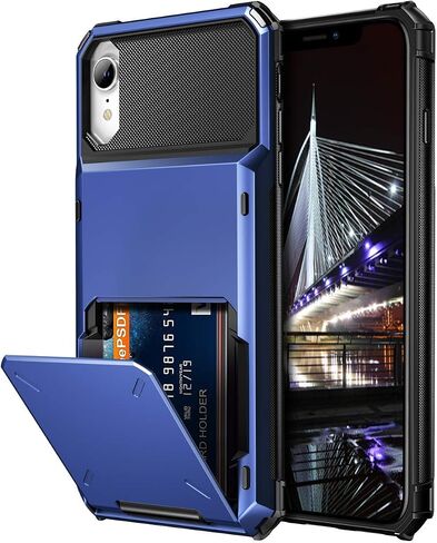 Vofolen for iPhone XR 10R Case Wallet with Card Holder Red | 4 ID Credit Slot, Scratch Resistant, Dual Layer Protective Bumper Rugged TPU Cover Women Men for iPhone XR 10R Phone Case in Saudi Arabia