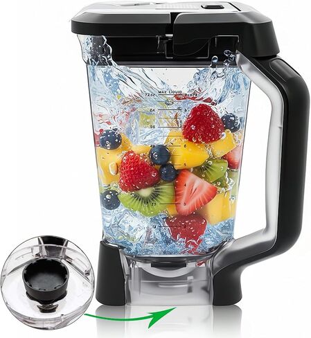 Replacement Parts Compatible with Ninja Blender - 72oz Pitcher with Locking Lid, Vaso de Licuadora Ninja Blenders Cups Compatible with BL660 BL770 BL771 BL773 BL740 BL780 ect. (BL660 BL770 series) | Vaso de Licuadora Ninja Blenders Cups Compatible with BL in Saudi Arabia