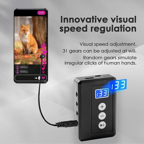 Auto Clicker – Adjustable Speed, Simulated Finger Tapper for Phone Screen | Boost Likes, Auto Rewards, Dominate Games. 33 Clicks Per Second, 31 Speeds, Silent Capacitive Tap, No Screen Damage. in Saudi Arabia