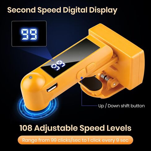 Keledz Recharge Auto Clicker لـ TikTok، تطبيقات iPhone iPad، الألعاب، Live (برتقالي) | 107 سرعات قابلة للتعديل، نقرة سريعة لمحاكاة الإصبع المستمر in Kuwait
