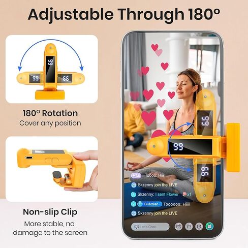 Keledz Recharge Auto Clicker لـ TikTok، تطبيقات iPhone iPad، الألعاب، Live (برتقالي) | 107 سرعات قابلة للتعديل، نقرة سريعة لمحاكاة الإصبع المستمر in Kuwait
