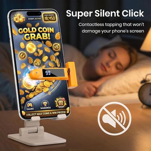 Keledz Recharge Auto Clicker لـ TikTok، تطبيقات iPhone iPad، الألعاب، Live (برتقالي) | 107 سرعات قابلة للتعديل، نقرة سريعة لمحاكاة الإصبع المستمر in Kuwait