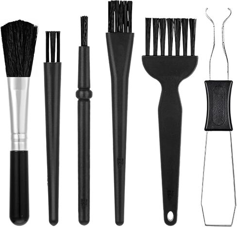 6PCS Keyboard Cleaning Kit with Keycap Puller & Switch Puller, Mini Anti-Static Dust Brush for Computer Motherboard Camera Small Space, Stainless Steel Key Remover for Mechanical Keyboard in Saudi Arabia