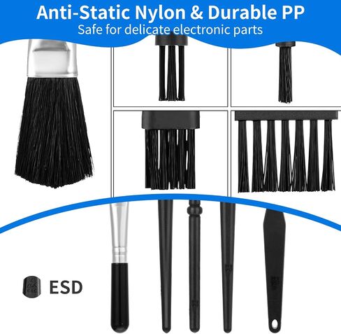 6PCS Keyboard Cleaning Kit with Keycap Puller & Switch Puller, Mini Anti-Static Dust Brush for Computer Motherboard Camera Small Space, Stainless Steel Key Remover for Mechanical Keyboard in Saudi Arabia