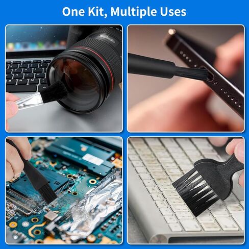 6PCS Keyboard Cleaning Kit with Keycap Puller & Switch Puller, Mini Anti-Static Dust Brush for Computer Motherboard Camera Small Space, Stainless Steel Key Remover for Mechanical Keyboard in Saudi Arabia