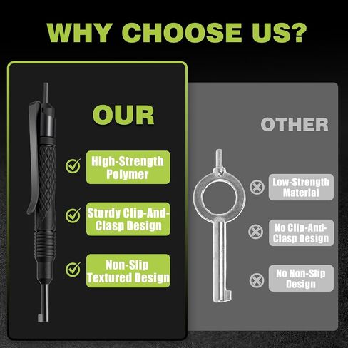 Ullnosoo Pocket Universal Handcuff Key, Police Cuff Keys Clip Compatible with Standard Series Hand Cuffs in Saudi Arabia