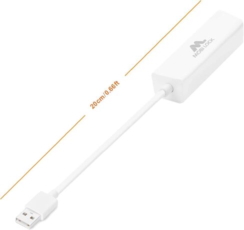 USB Ethernet LAN Network Adapter Compatible with Laptops and All USB 2.0 Compatible Computers Including Windows 7 to 11 Vista Mac OS X and macOS - by Mobi Lock in Saudi Arabia