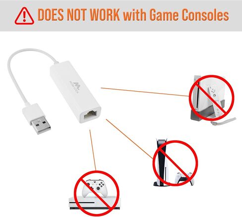 USB Ethernet LAN Network Adapter Compatible with Laptops and All USB 2.0 Compatible Computers Including Windows 7 to 11 Vista Mac OS X and macOS - by Mobi Lock in Saudi Arabia