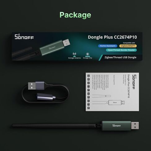 SONOFF Zigbee USB Dongle Plus CC2674P10(Dongle-PP10) | Zigbee Gateway & Thread Border Router with TI CC2674P10 Chip, Multi-Protocol Open Source ZHA in Home Assistant & Zigbee2MQTT in Saudi Arabia