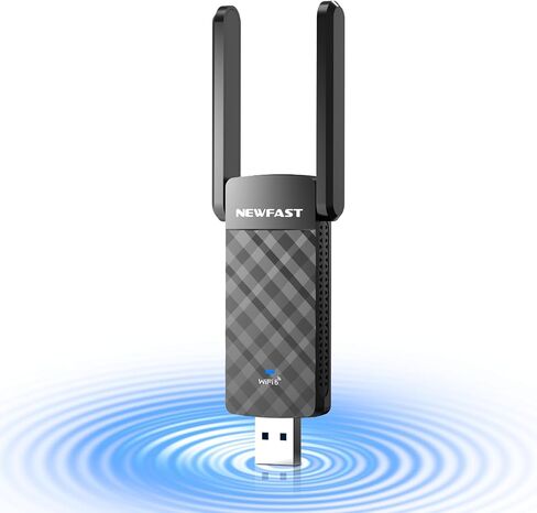 NEWFAST USB WiFi 6 Adapter U352, AX1800 Wireless Network Adapter for Desktop PC Laptop, USB 3.0 WiFi with Dual Band High Gain Antennas, MU-MIMO, WPA3, WiFi Dongle for Windows 11/10 in Saudi Arabia