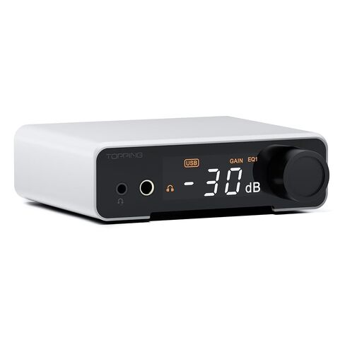 TOPPING DX1 II Gaming DAC Headphone Amplifier with 10-Band PEQ, ES9039Q2M DAC, 4.4mm Balanced & 3.5mm Output, 1000mW x2, Optical I/O, USB-C Plug-and-Play for PC/PS5/Switch (Black) in Saudi Arabia