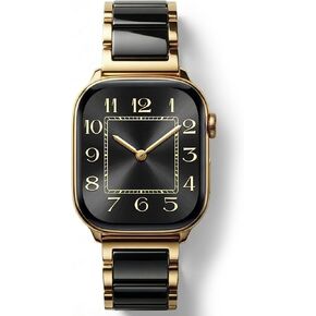 V.R.HOPE Luxury Rose Gold Apple Watch Band for Women, Metal & Resin | 38mm/40mm/41mm/42mm, Elegant Rose Gold Metal Links, Fluorescent White Resin Accent, Lightweight Comfort, Fits iWatch 1-11/SE3 in Saudi Arabia