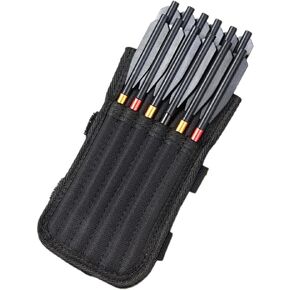 12 Pieces Hole Black Nylon Arrow Quiver Bolts Holder for 6.5inch Bolts Portable Crossbow Bag Double Layer can Hold 12 Units (excluding Arrows) in Saudi Arabia