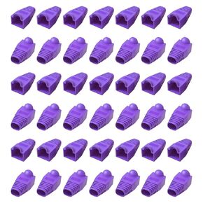 50Pcs RJ45 Strain Relief Boots, 8mm RJ45 Boots, PVC Soft Plastic CAT 6 Ethernet Boots, Purple RJ45 Cable Connector Boots Compatible with CAT5, CAT5E, CAT6, CAT6E RJ45 Cable Cap in Saudi Arabia