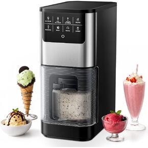 EUHOMY 7-in-1 Ice Cream Maker, 2 Pints for Gelato, Sorbet & Milkshakes | One Touch Ice Cream Machine, Frozen Yogurt Maker, 800W Mix-in & Re-Spin , Stainless Steel Magnetic Blade, Dishwasher Safe in Saudi Arabia