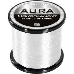 Aura Monofilament Fishing Line - Pro Power & High Knot Strength - Abrasion Resistant - Long Smooth Cast - Colored Mono Nylon Line for Freshwater & Saltwater - 6lb to 100lb Test in Saudi Arabia