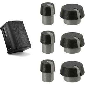 6-Pack Replacement Button Set Compatible with Bose S1 Pro Speaker, Eco-Friendly Material Volume Control Caps Repair Kit (3 Large & 3 Small) - Black/White in Saudi Arabia