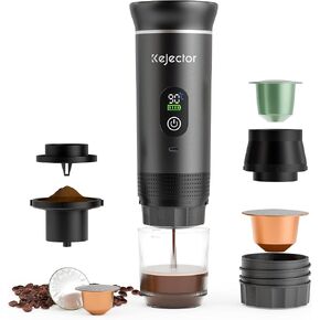 Portable Coffee Maker Espresso Machine Cafetera Portatil Personal Rechargeable Coffee Maker Small for Travel Camping usb-c Battery Espresso Maker, 3-IN-1 Compatible with Ground Coffee & NS Capsule in Saudi Arabia