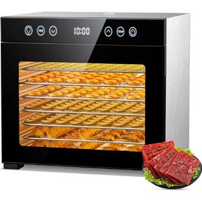 PSIIDAN Food Dehydrator Machine, 8-Tray 650W Stainless Steel | Dehydrator with Adjustable Timer & Temp, Overheat Protection, Quiet Meat Dehydrator for Jerky, Fruit, Herbs, Dog Treats in Saudi Arabia