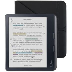 Kobo Libra Colour Black eReader & Black SleepCover Bundle | 7" Glare-Free Colour E Ink Kaleido 3 Display | Dark Mode Option | Waterproof | Built-in-2-Way Stand Cover in Saudi Arabia