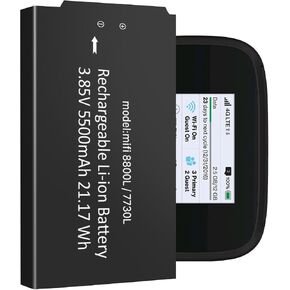Mifi 8800L Battery, 5500mAh 2026 New Upgrade High Capacity Battery Replacement for Novatel Verizon Jetpack MiFi 8800L/ 7730L Mobile Hotspot, P/N: 40123117-1 Pack in Kuwait