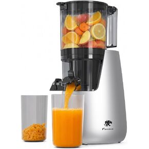 Cold Press Juicer, 6" Extra Large Feed Chute Slow Masticating Juicer Machines, Powerful AC Brushless Motor, Self Precut System, Juicer Machines with BPA-Free, Extra one Replace juicer strainer in Saudi Arabia