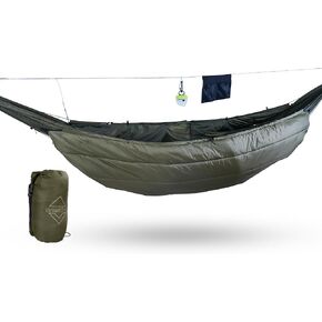onewind Camping Hammock Underquilt, 3 Season Hammock Insulation, OD Green | 20D Nylon Fabric, Synthetic Imitation Silk Floss Insulation, Full Length, Water Resistant, 82''*52'', 1kg/2.2lbs, 45F-60F in Saudi Arabia
