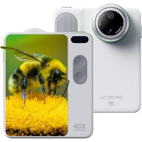 MicroCam-X1 4K Digital Camera, 12MP BSI CMOS Sensor, 400X Microscope, Autofocus, 3.5" LCD | Compact Kids Camera for STEM Learning | Point & Shoot, Portable, Travel, Ideal Gift in Saudi Arabia