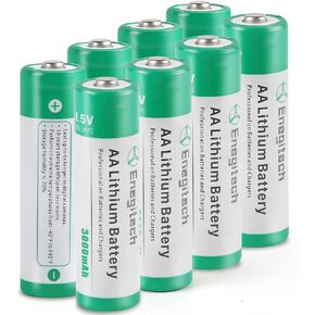 Enegitech AA Lithium Battery, Double A Lithium Battery 1.5V for Blink Outdoor Camera, Smart Lock, Trail Camera, Flashlight Non-Rechargeable (AA 8 Pack) in Kuwait