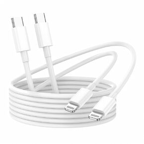 2Pack for iPhone Charger Cable 6FT MFi Certified, USB C to Lightning Cord | Long Fast Charger Power Cord for CarPlay, Lightning Cable for iPhone 14/13/12/11 Pro/X/Xs Max/XR/8 Plus/7, for iPad Air/Mini in Saudi Arabia