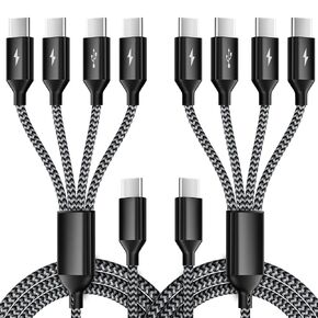 USBC to USBC Cable, 4 in 1 USB C Multi Charging Cable for Multiple Devices | 5FT Charging Cable with 4 Type C Ports, Charger Cable for Multiple Devices,Ideal for Travel, Cruises and Daily Use in Saudi Arabia