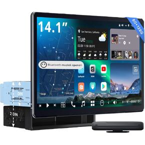 X10 7" Double-DIN Android Car Stereo, 8G+128G in-Dash Nav, Backup Cam w Recording, AI Agent & AI Vision, Re-Mote LiveView, 4G LTE, 7.1.2-Ch Audio, HDMI in, Wireless CarPlay/Android Auto in Kuwait