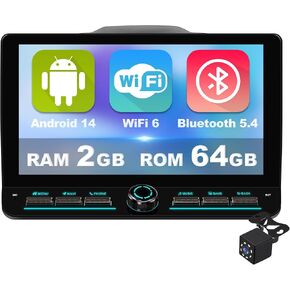 9 Inch IPS Touchscreen Android 14 Car Stereo for Jeep Renegade 2015-2020 with Wireless CarPlay & Android Auto 2+64GB Car Radio, Support WiFi 6, Bluetooth,5.4, Backup Camera, SWC in Kuwait