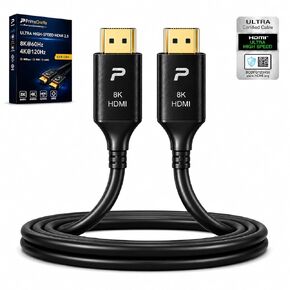 8K HDMI 2.1 Cable - Ultra High Speed 48Gbps - 4k 120Hz - eARC (6.6 FT / 2M) in Saudi Arabia