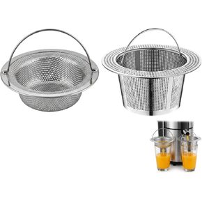 2PCS Juice Strainer, Strainer for Juicing,(4.2 in & 4.3in) 304 Stainless Steel Fine Filter Set,Hands-Free Filtration for Nama J2 and Ninja Cold Press Juicers, Dishwasher Safe Cleaning in Saudi Arabia