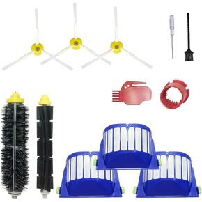 SENNII Robot Vacuum Cleaner Accessories for iRobot Roomba 600 & 500 Series, 3 Filter, 3 Side Brush, 1 Bristle Brush in Saudi Arabia