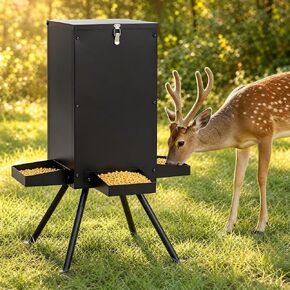GYMAX 90LBS Deer Feeder, Gravity Deer Feeders with 4 Trays, Heavy Duty in Saudi Arabia