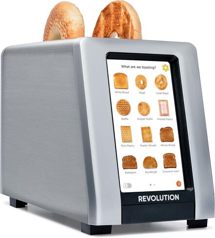 Revolution R180 Connect Plus Smart Toaster with Touchscreen (Bundle with Toastie Press & Warming Rack) Choose from 40+ Bread Types, 7 Browning Levels, & Toastie Press Mode in Saudi Arabia
