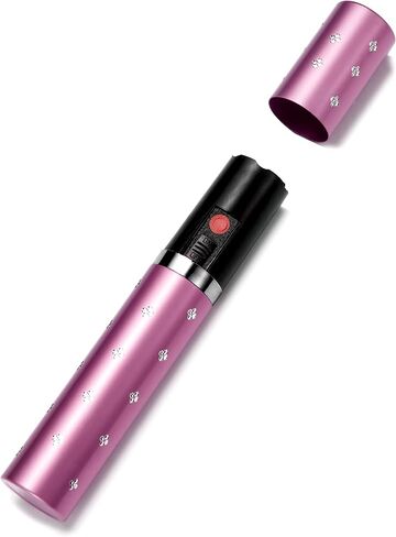 Lipstick Stun Gun for Women, self Defense Flashlight Stun Guns with Safety Disable Pin.Wall Charger Included in Saudi Arabia
