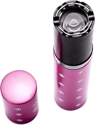 Lipstick Stun Gun for Women, self Defense Flashlight Stun Guns with Safety Disable Pin.Wall Charger Included in Saudi Arabia