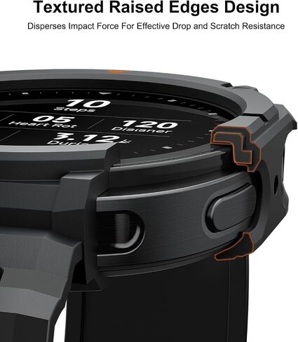 Band Case for Samsung Galaxy Watch 9 (2026) Watch 8 40mm Strap Black | Soft TPE Rugged Protective Replacement with HD Anti-Fog Tempered Glass Scratch-resistant Shockproof in Saudi Arabia