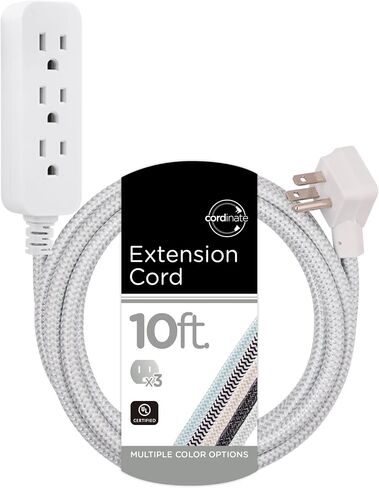Cordinate 3 Outlet Power Strip Surge Protector 10 Ft Braided Extension Cord in Saudi Arabia