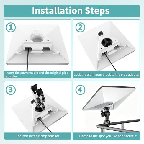 Starlink Mini Mount 2025/2026, Adjustable Clamp Mount for RV, Yacht, Camper | Includes Aluminum Alloy Mini Pipe Adapter, Adjustable Angle, 5-Minute Installation, Starlink Mini Accessories for Outdoors in Kuwait
