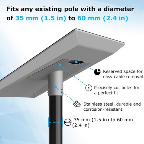 Starlink Performance Gen 3 Pipe Adapter, Starlink Performance Pole Mount | Stainless Steel, for 35-62mm Metal Pipes, Easy Install, Heavy Duty, Durable for Extreme Climates in Saudi Arabia