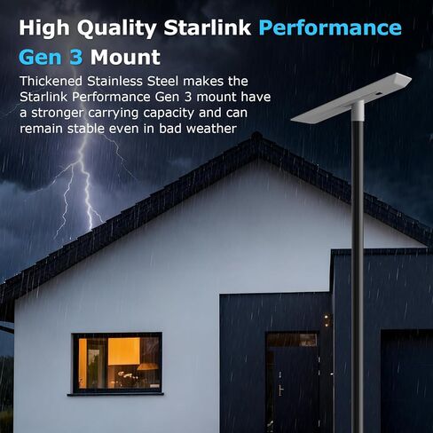 Starlink Performance Gen 3 Pipe Adapter, Starlink Performance Pole Mount | Stainless Steel, for 35-62mm Metal Pipes, Easy Install, Heavy Duty, Durable for Extreme Climates in Saudi Arabia