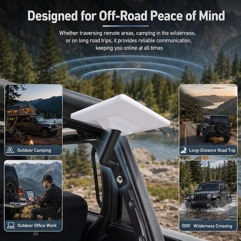 Mount for Starlink Mini Fits Jeep Wrangler JLU 2018-2026 4-Door (Hardtop) | Easy Non-Destructive Installation, Only Compatible with Starlink Mini Versions, Designed Specifically for Off-Road Use in Kuwait
