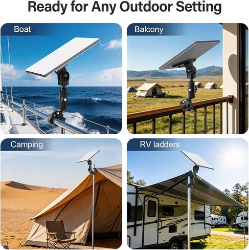 Starlink Mini Mount-360° Adjustable Pipe Clamp Mount for Starlink Mini Dish,Pole Mount Adapter for Round Tubes 0.6-1.4in Diameter,Rust-Proof Starlink Mini Accessories for RV, Boat, Camper,Balcony in Saudi Arabia