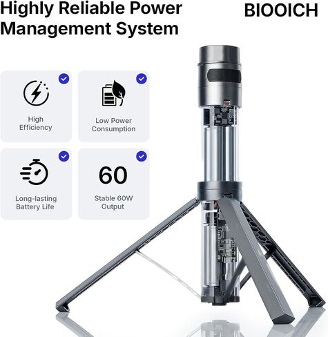 Starlink Mini Power Stand with Integrated Tripod,45,000 mAh for 6 Hours Use & Adjustable Tripod Stand 30V/2A DC Output,Type-C Fast Charging,IP67 Waterproof LED Indicator for Outdoor & Camping in Saudi Arabia