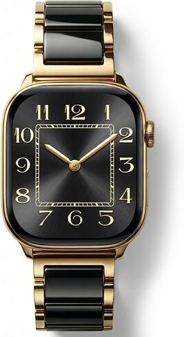 V.R.HOPE Luxury Rose Gold Apple Watch Band for Women, Metal & Resin | 38mm/40mm/41mm/42mm, Elegant Rose Gold Metal Links, Fluorescent White Resin Accent, Lightweight Comfort, Fits iWatch 1-11/SE3 in Saudi Arabia