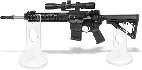 Acrylic Rifle Stand, 2 Pieces Gun Stands for Rifles, Sturdy and Durable Gun Display Case for Rifles/Shotguns/Sniper Rifles（Black） in Saudi Arabia